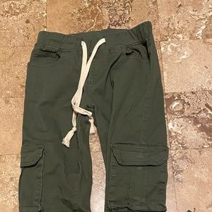 army green cargo jogger pants